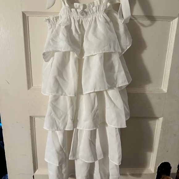 3 white ruffle flower girl dresses in size 6,7,8 BNWT event dress FREE SHIPPING - Picture 3 of 7